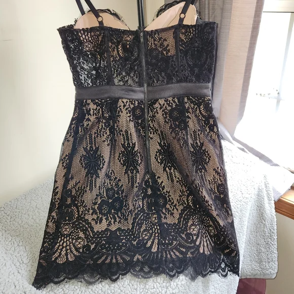 Black Strapless Babydoll Mini Dress - Picture 2 of 8